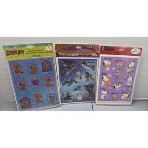 Collection 3 SEALED vintage Hallmark sticker packs Scooby Harry Potter & Snoopy
